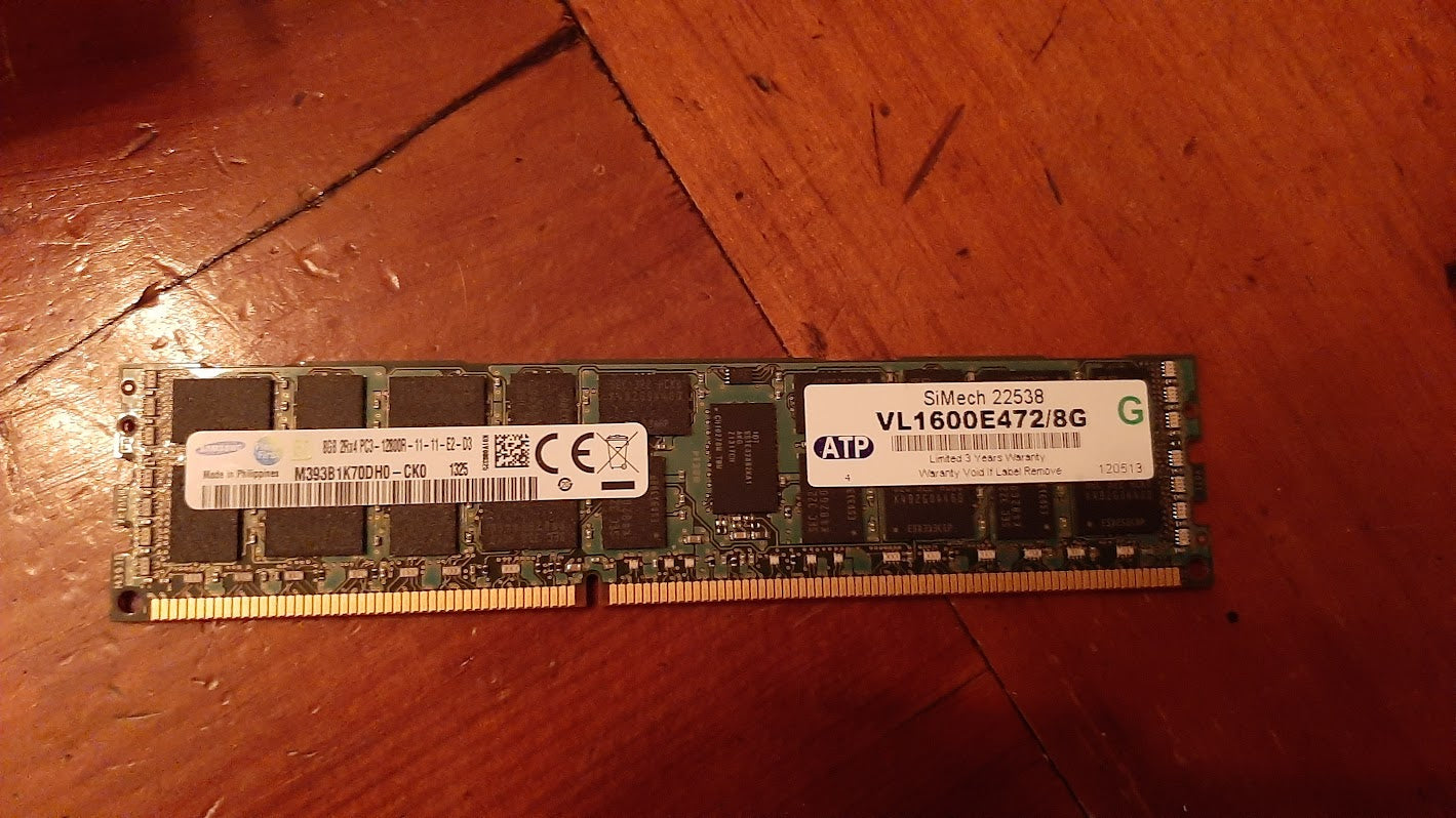 Samsung 8GB DDR3L ECC - 1333 -  CL11 - M393B1K70DH0-CK0