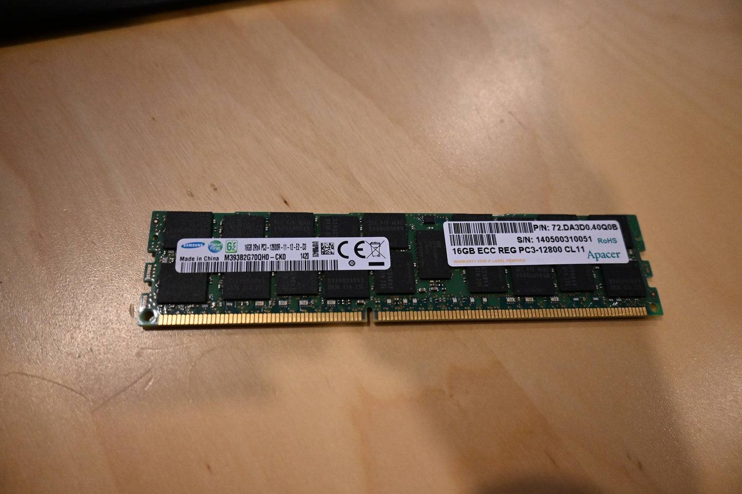 Samsung 16GB PC3 ECC -12800R CL11 M393B2G70QH0-CK0